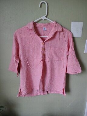 ☀️5/$25☀️ Old Navy Women's Small Pink Polo-Style Top